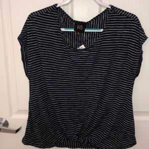 NWT W5 Navy Blue & White Stripe Shirt
